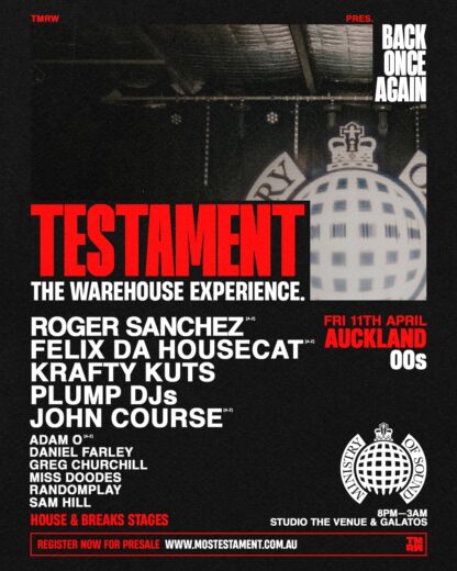 Ministry of Sound -Testament - The Warehouse Experience